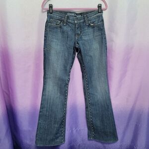 Guess Premium Floral Studded Bootcut Low Rise Jeans Size 28 W31